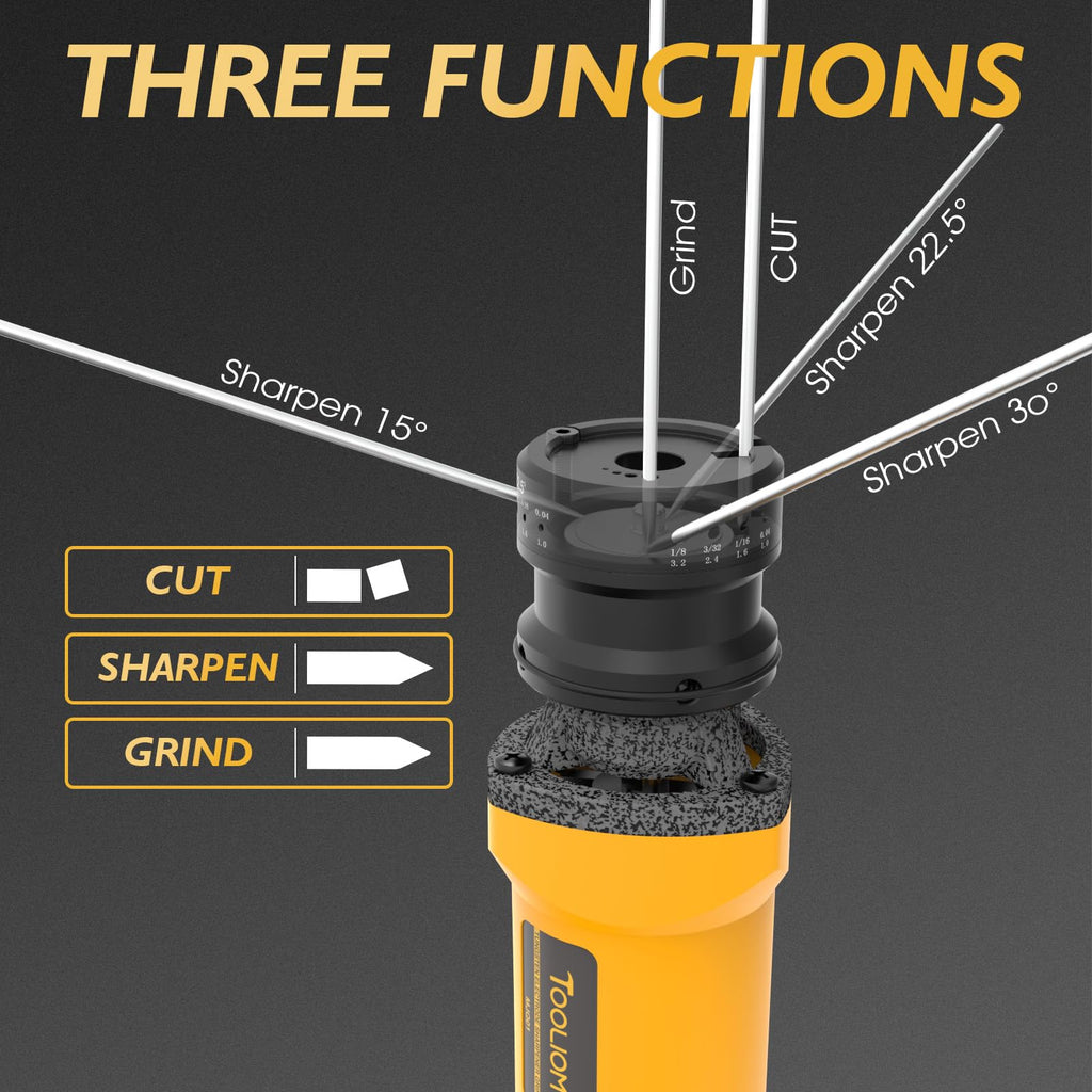 TOOLIOM 110V Tungsten Electrode Sharpener, 4 Sizes and 3 Angles