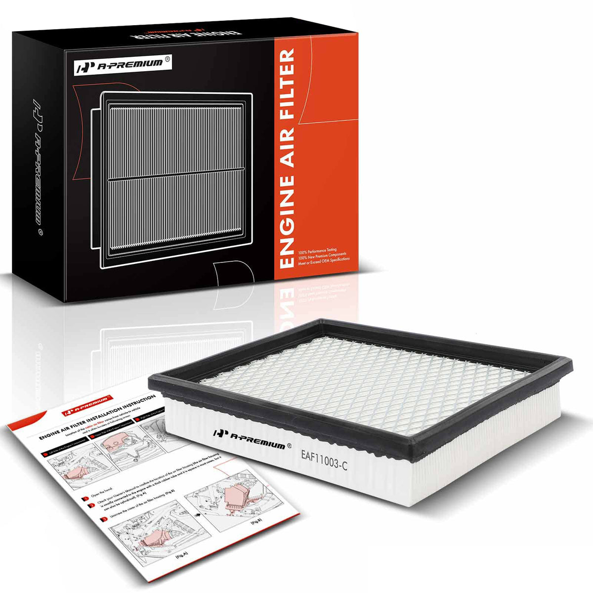 A-Premium Engine Air Filter Compatible with Cadillac & Chevrolet