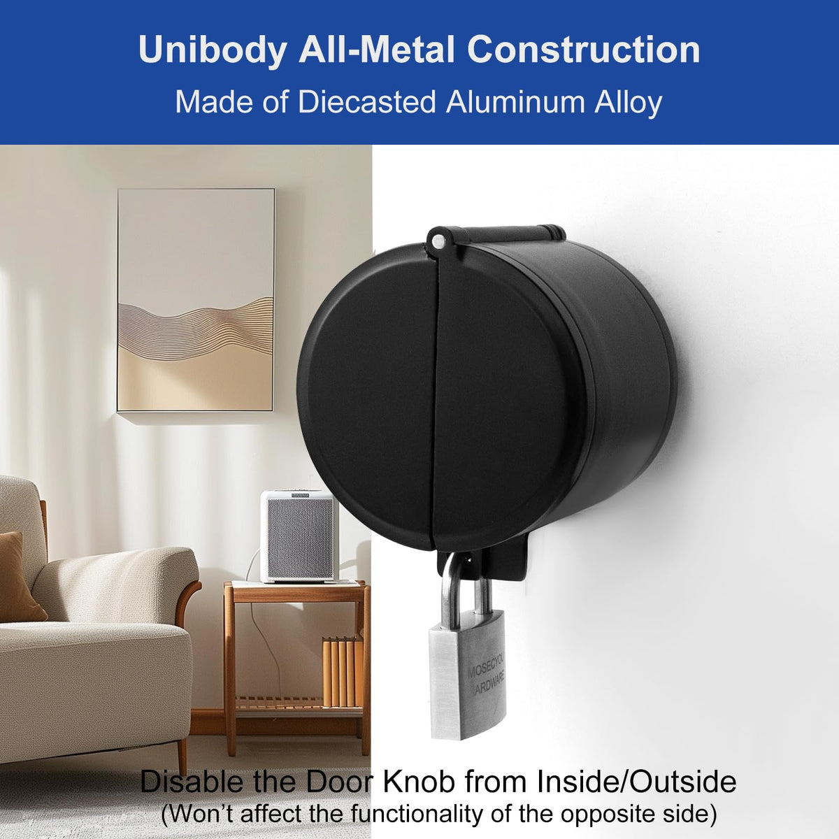 Door Knob Lockout Device, All-Metal Version, Without Padlock