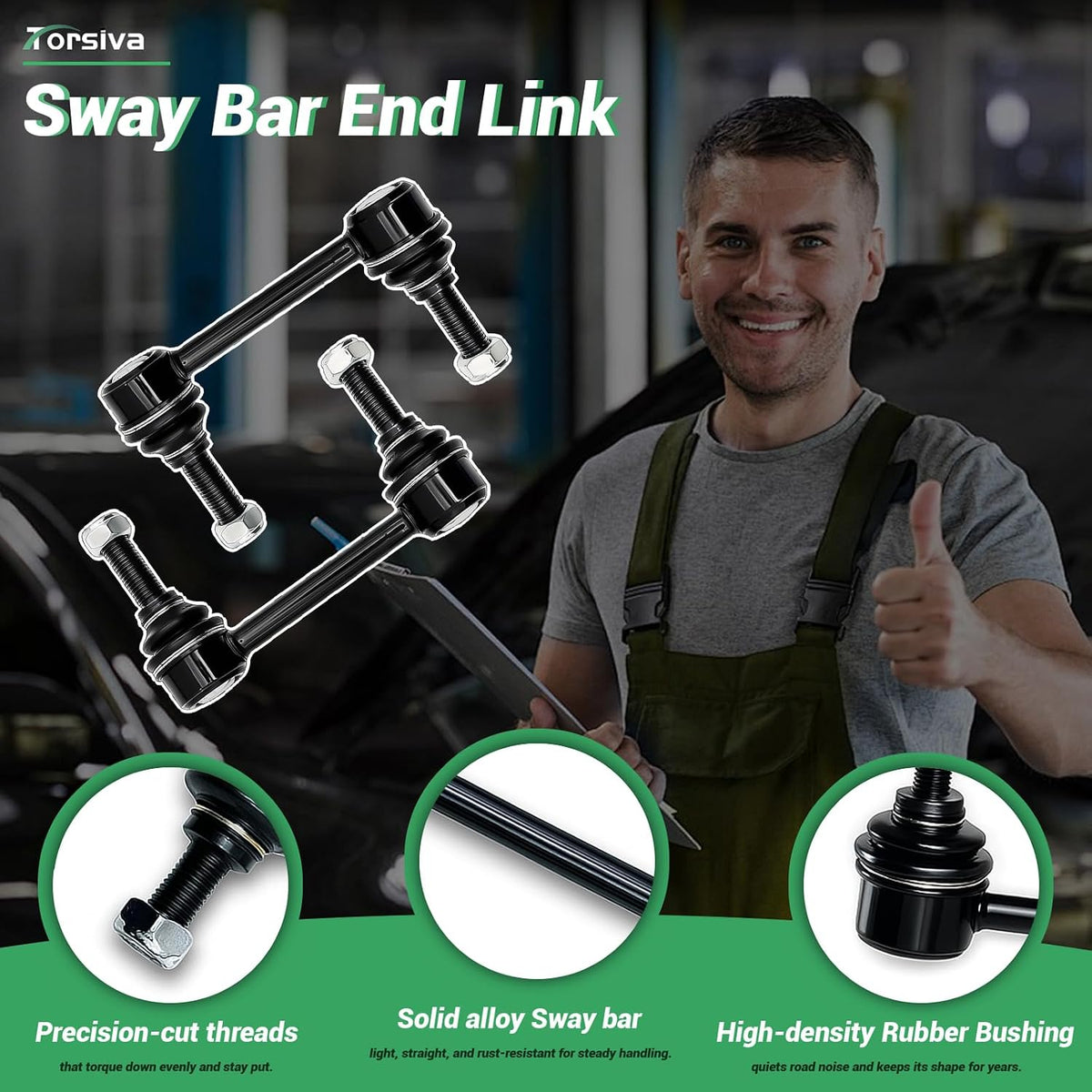 2PCS Rear Stabilizer Sway Bar End Links Fit for Dodge 2011 2012 2013 2014 2015 2016 2017 2018 2019 2020 2021 2022 Durango, for Jeep 2011-2021 Grand Cherokee, 2022 Grand Cherokee WK ‎‎K750573