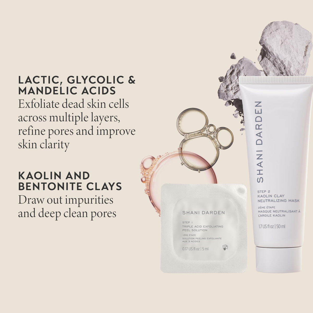 Skincare Triple Acid Peel, 2-Step Exfoliating Face Peel