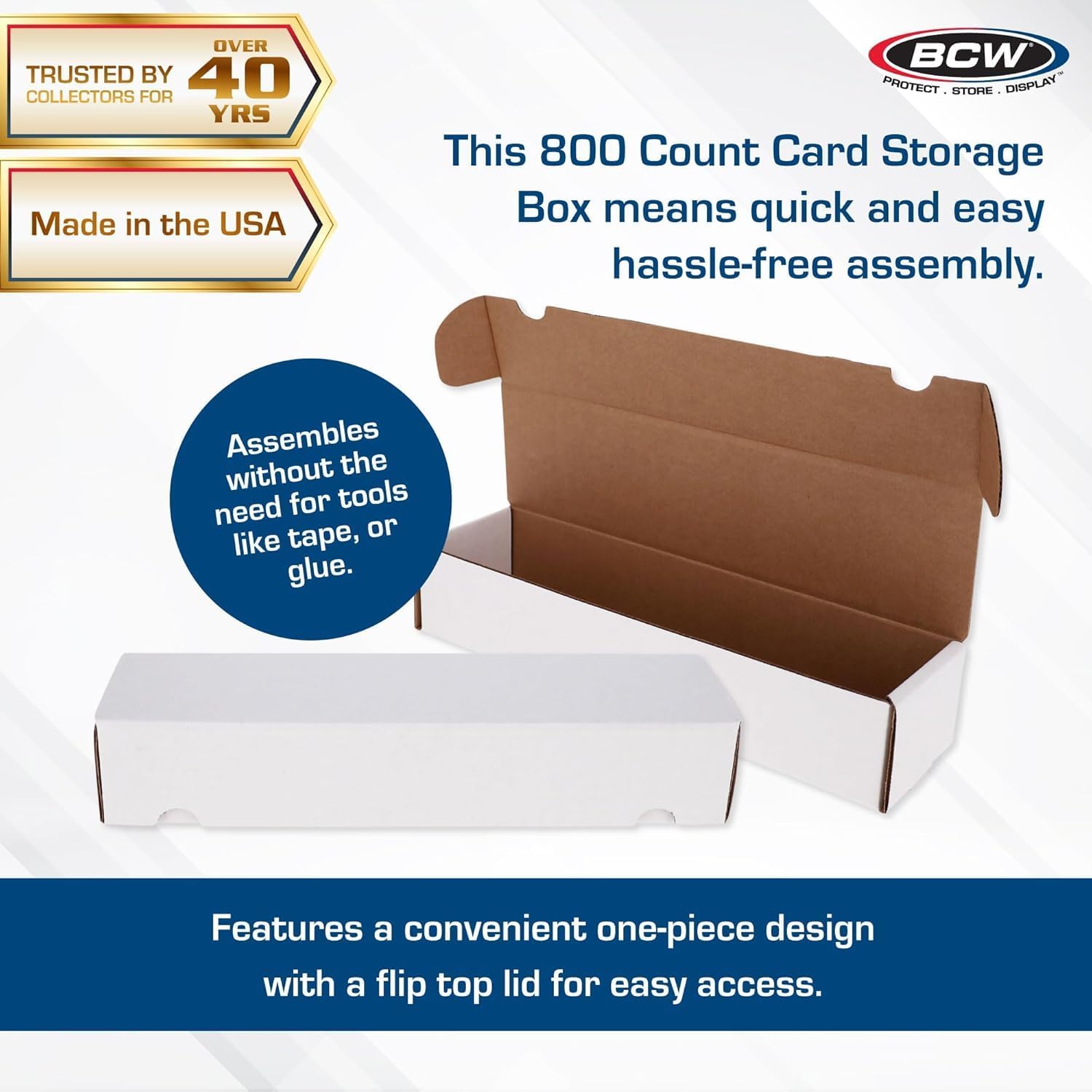 800ct Trading Card Storage Boxes – 6 Pack | Organizer for Sports and Trading Cards | Card Storage Solution