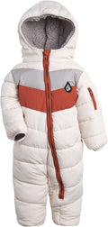 Boys Baby Snowsuit, Fleece-Lined Insulated Pram with Sherpa Hood | Cozy All-In-One Coverage for Cold Weather, Soft