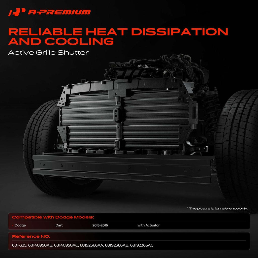 A-Premium Radiator Grille Air Shutter Actuator Compatible with Dodge