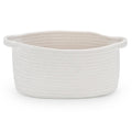 Medium Woven Cotton Rope Basket with Handle Empty Decorative Gift Basket for Baby Shower, Graduation, Father's Day