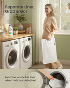 Laundry Hamper with Lid, PE Rattan, 25 Gallons (95 L)