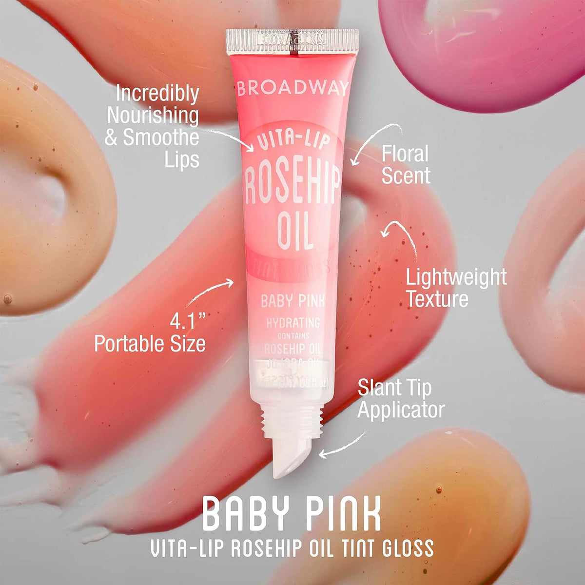 Broadway Vita-Lip Tinted & Clear Lip Gloss Set (11 Pack) Ultra-Hydrating & Soothing Formula with Vitamins, High-Shine