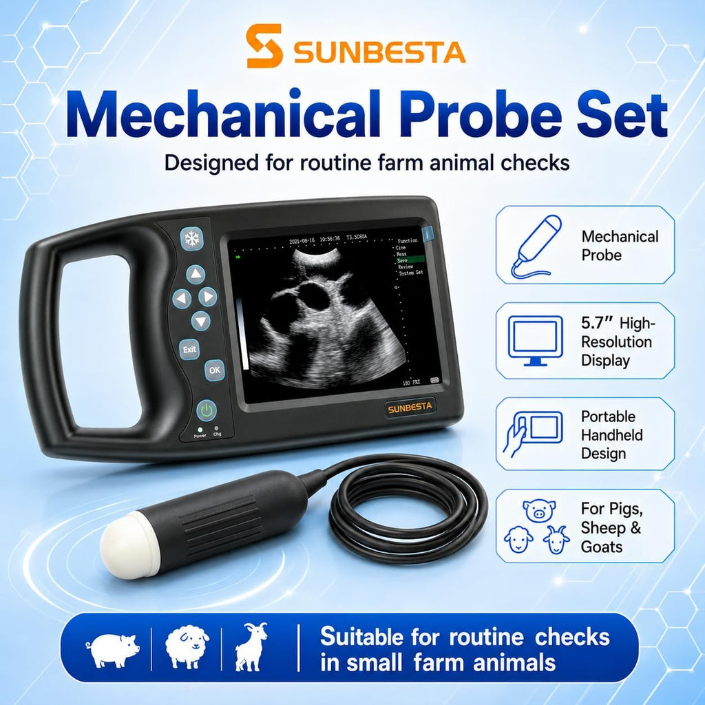 S-M6 Portable Veterinary Ultrasound Scanner with Heated 3.5MHz Sector Probe