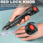 25mm Extra Heavy Duty Utility Knife with Double Lock Mechanism, Auto-Lock and Ratchet- Lock for Double Safety, SK2