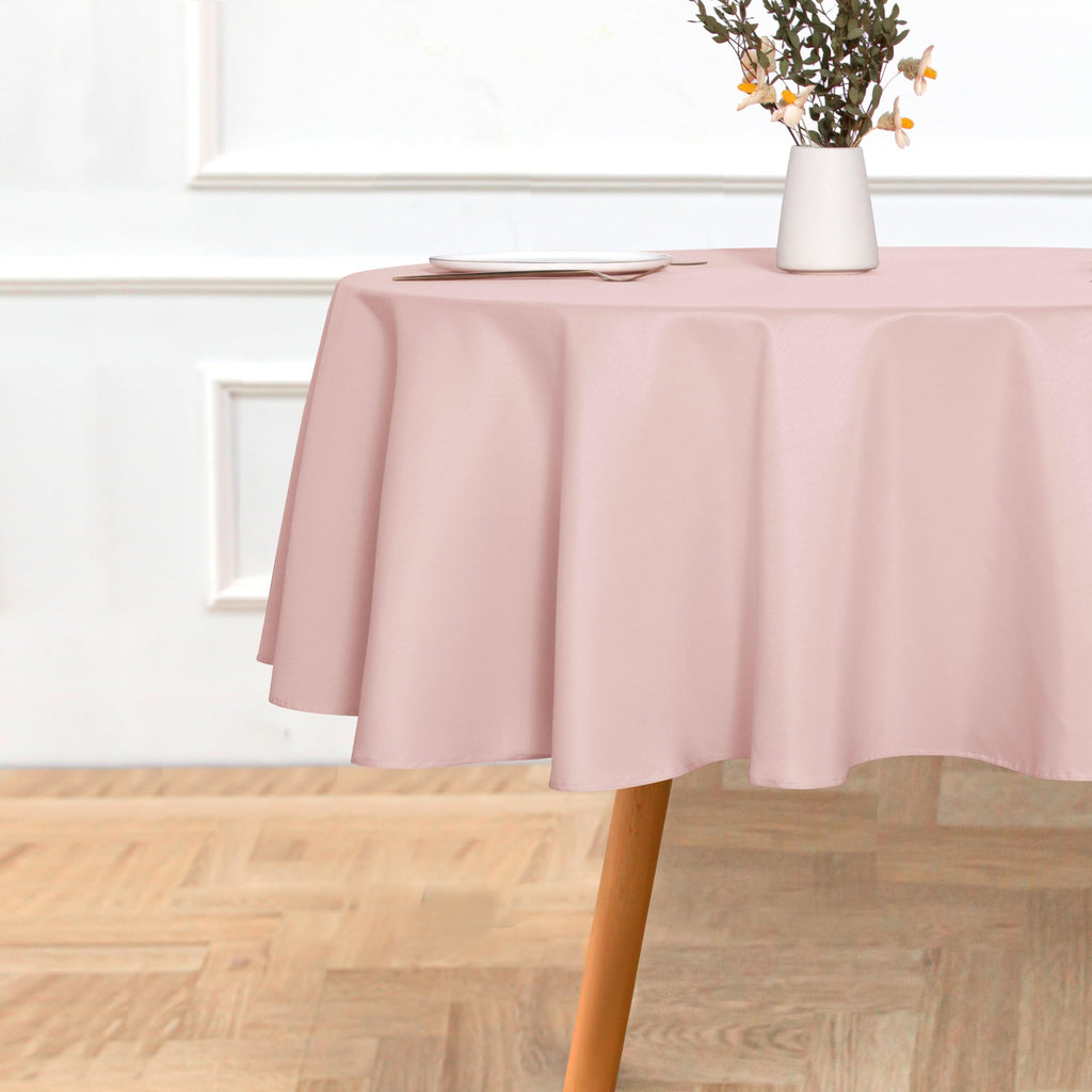 Round Tablecloth, 80 Inch, Blush