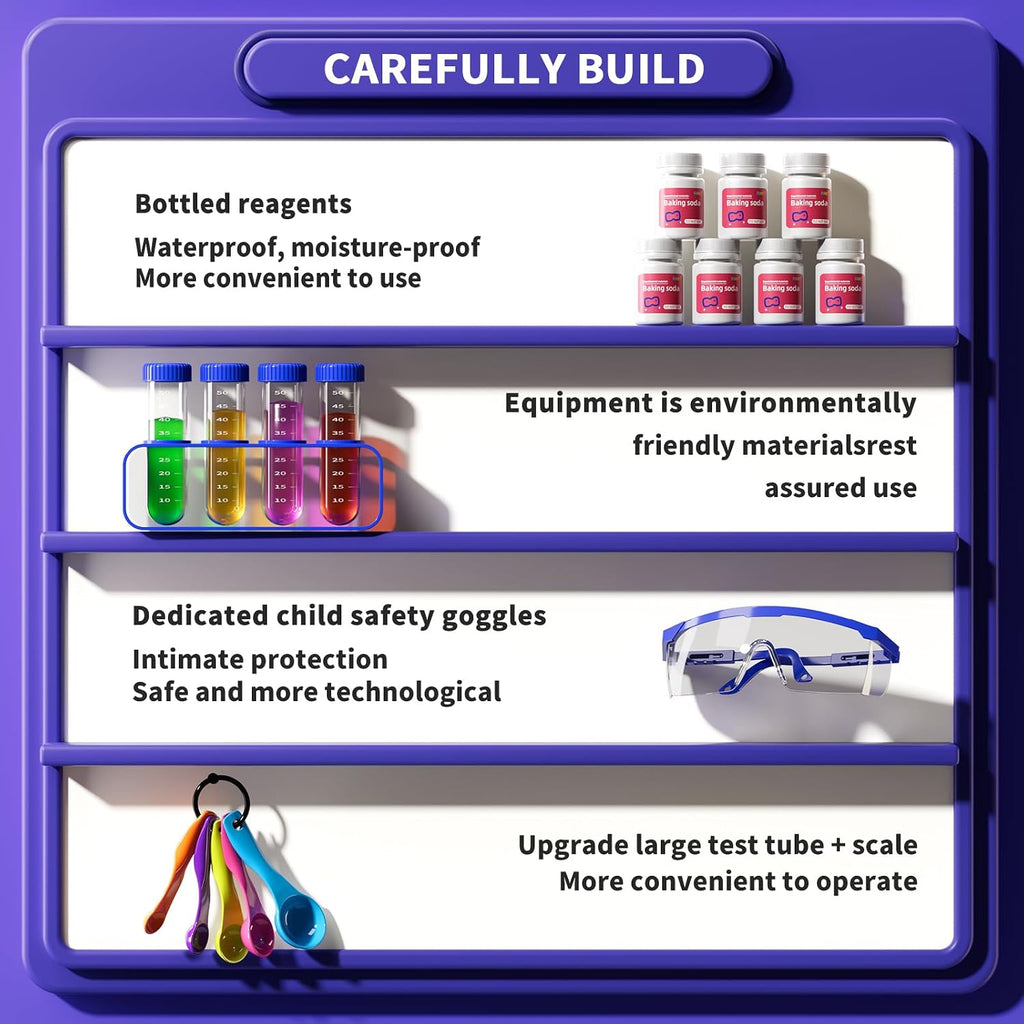 Science Kit with 220+ Science Lab Experiments, DIY STEM Educational Learning Scientific Tools for 3 4 5 6 7 8 9 10 11