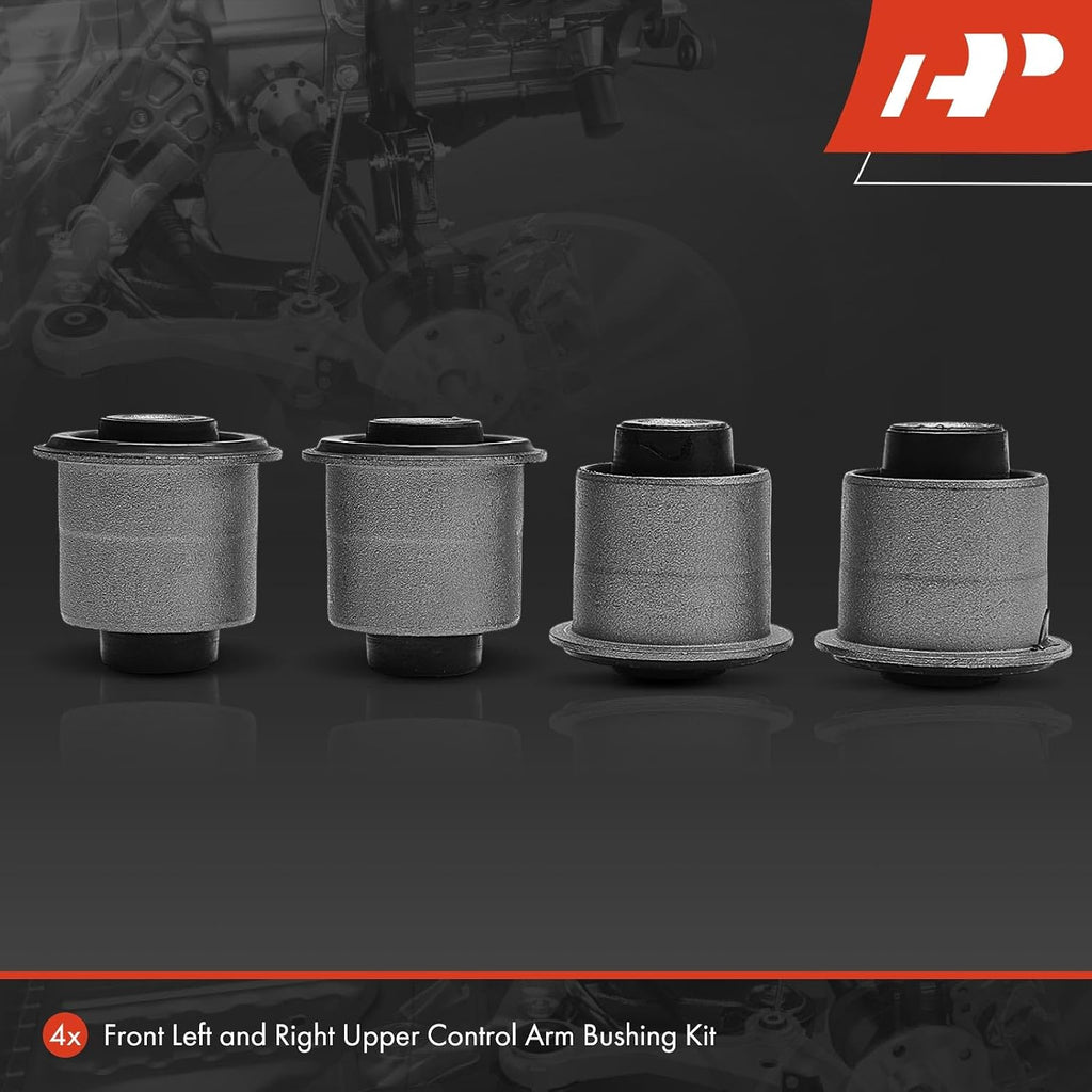 A-Premium Front Upper Control Arm Bushing Kit - Sturdy Rubber