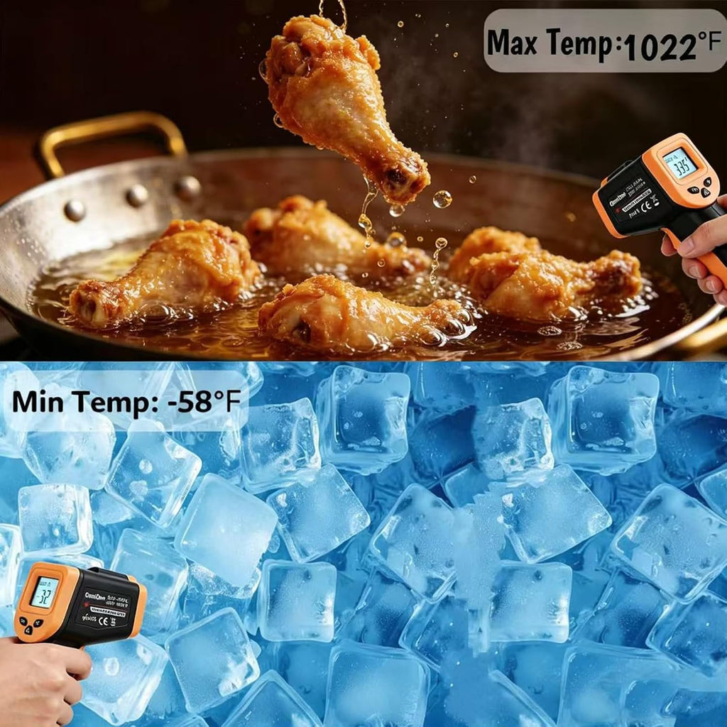 Infrared Thermometer Temperature Gun for Cooking -58℉~1022℉