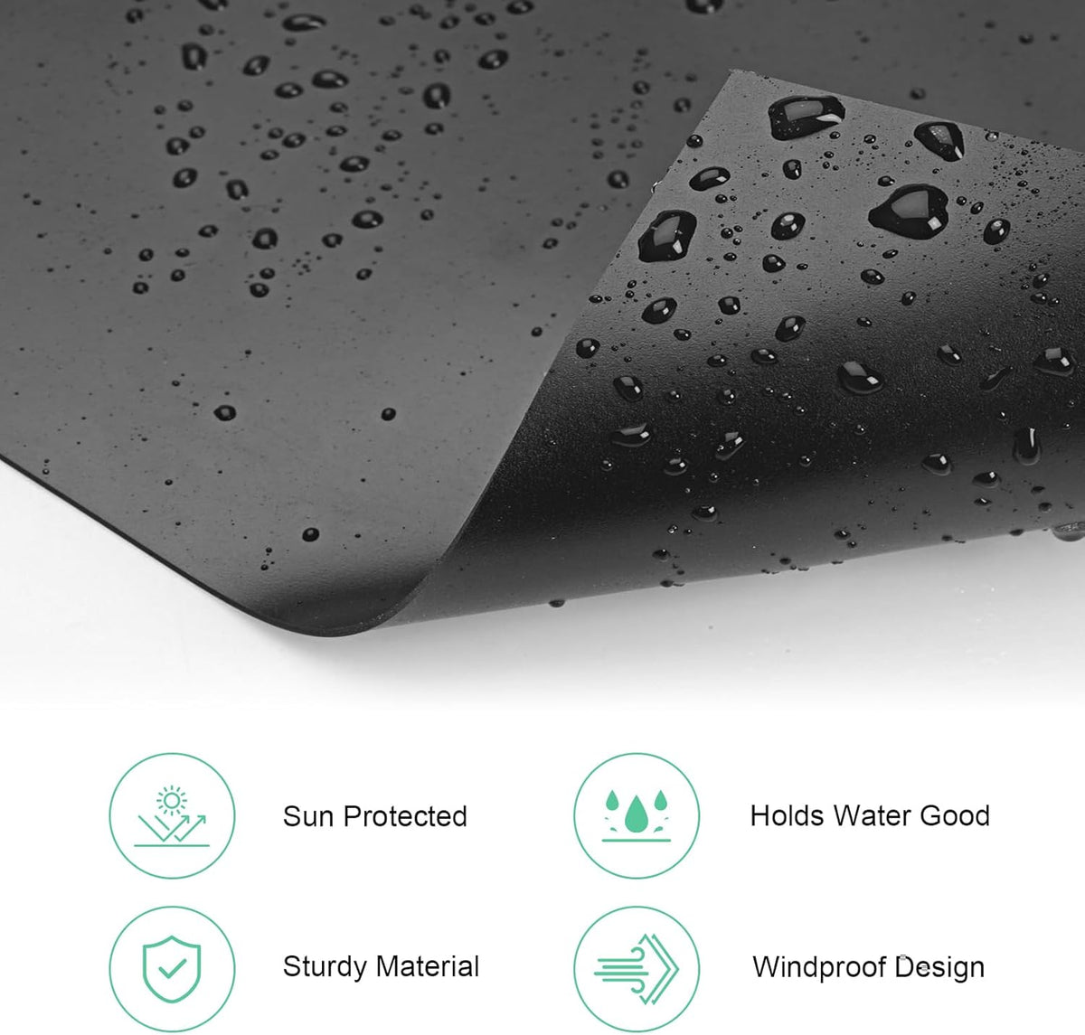 20 Mil HDPE Pond Liner, 12 x 12 FT Flexible Water Garden Liner