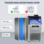 100LBS/24H Commercial Ice Maker Machine Under Counter/Freestanding