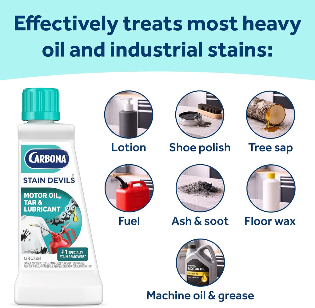 Stain Devils #7 Spot Cleaner, Motor Oil, Tar & Lubricant, 1.7 Fl Oz