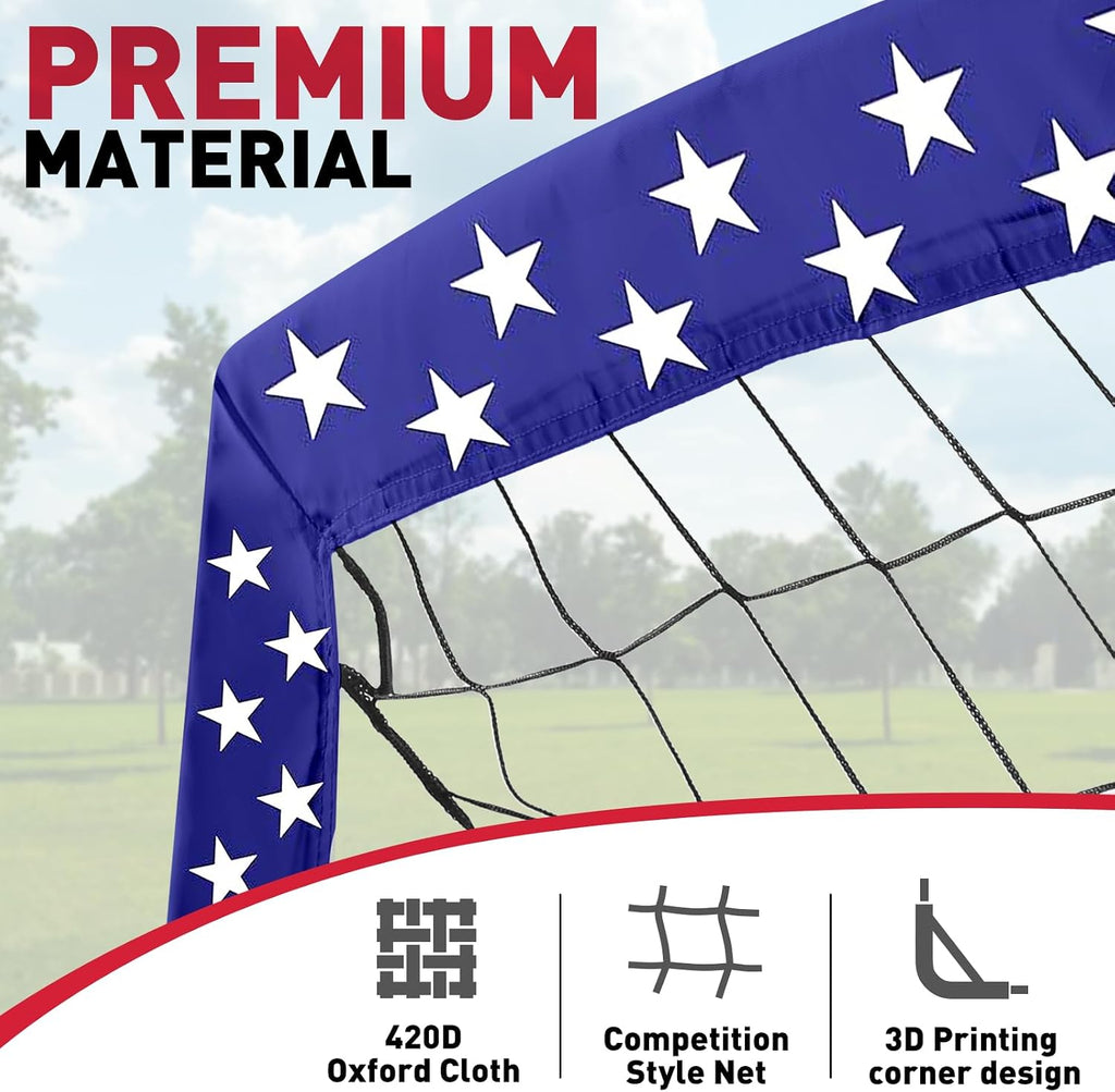 Kids Soccer Goals for Backyard, 7x5 FT Portable Soccer Nets with Carry Bag | Large, Foldable, Easy Set Up, Sturdy
