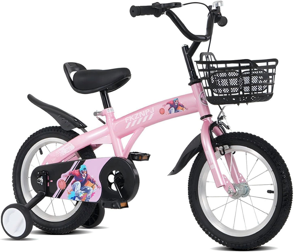 16 inch Kids Bike for Boys Girls Ages 4-8 Years, Children Bicycle with Training Wheels and Adjustable Seat, Steel
