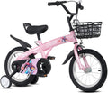 16 inch Kids Bike for Boys Girls Ages 4-8 Years, Children Bicycle with Training Wheels and Adjustable Seat, Steel