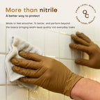 SUP Exam Plus Nitrile Gloves, Powder-Free Disposable, Trail Tan 100Ct (XL)