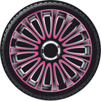 AUTO-STYLE Set Wheel Covers Lemans 14-inch Black/Pink