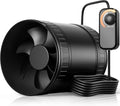 4 Inch Compact Inline Duct Fan Kit with Speed Controller, Quiet DC Motor Exhaust Fan for Grow Tent Ventilation