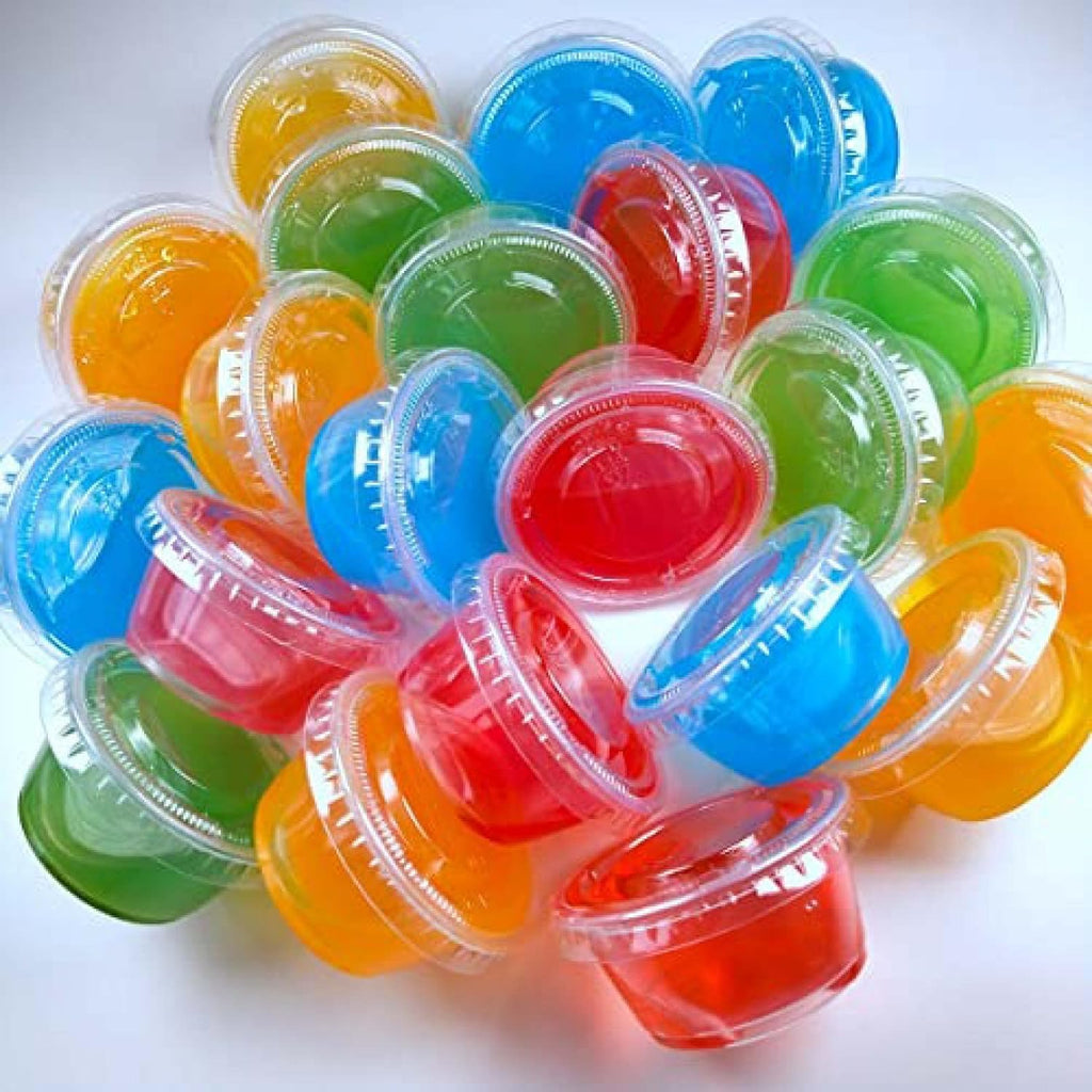 200 Sets - 2 Ounce Disposable Plastic Jello Shot Cups with Lids, Souffle Portion Container…