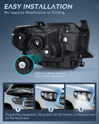 Headlight Assembly Compatible for 2014-2021 Toyota Tundra