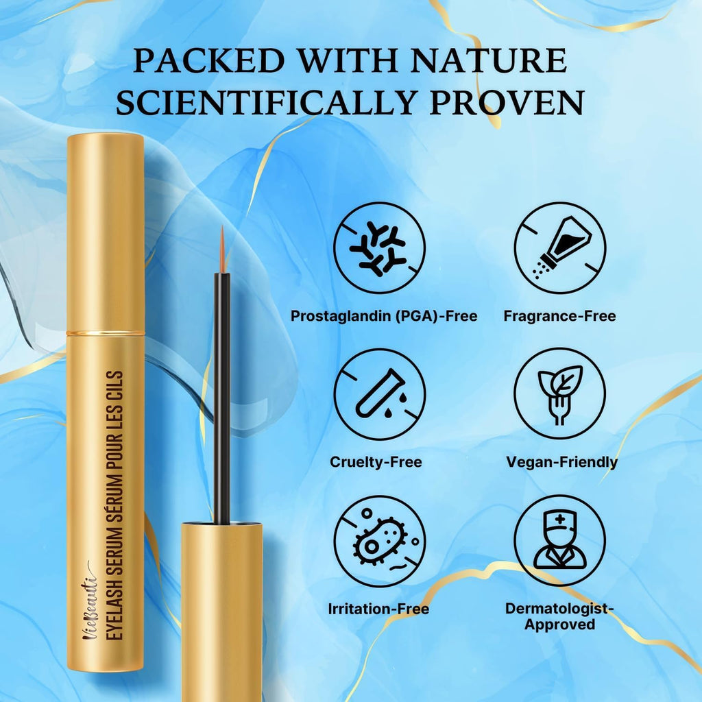 Lash Serum for Eyelash Growth: 5mL Eyelash Growth Serum with Advanced Formula to Boost Longer Fuller and Thicker