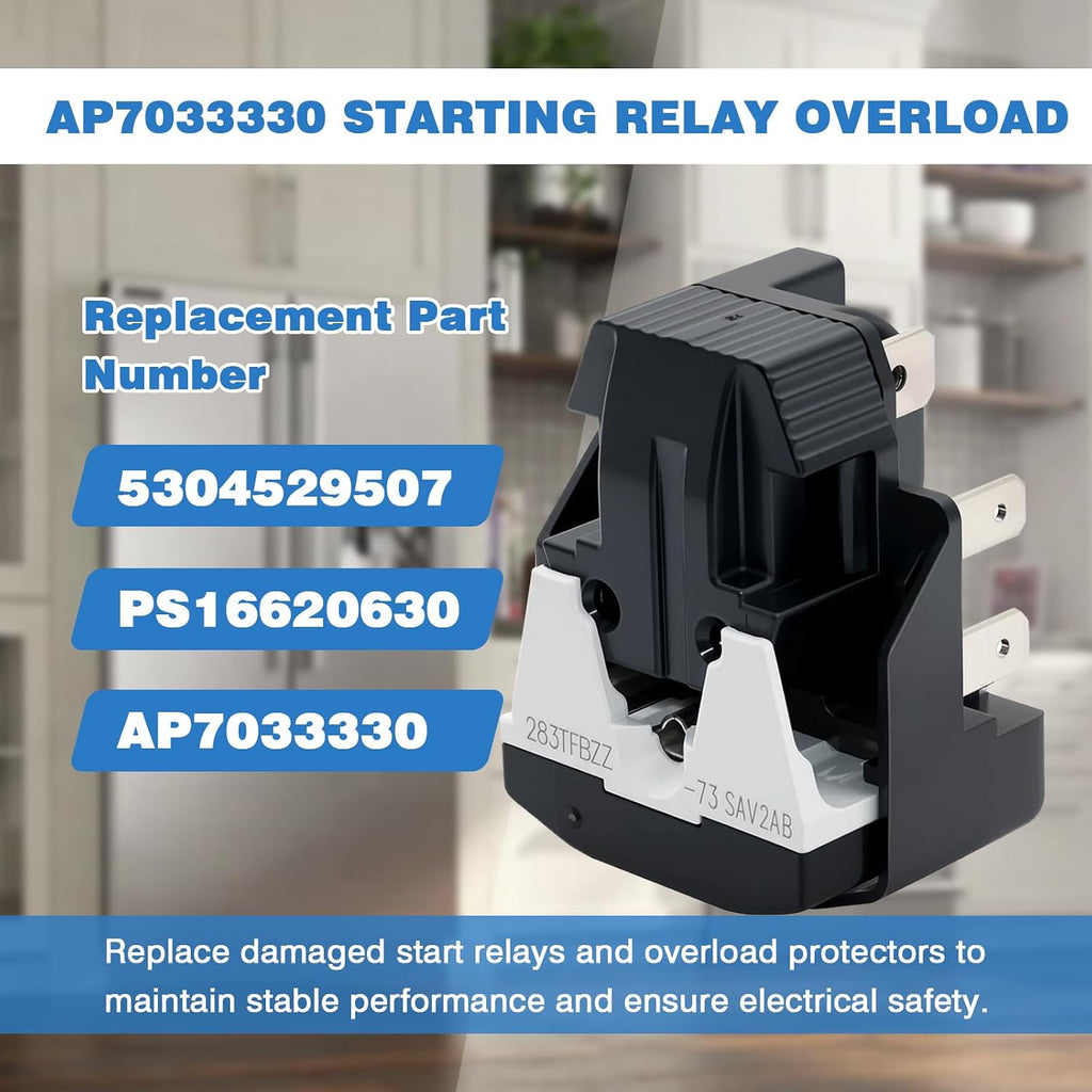AP7033330 Starting Relay Overload Fit Frigidaire Refrigerator FFTR1814WB1
