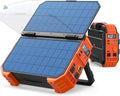 Portable Power Station 1600W (Peak 3200W), Built-in Solar Panel, 1024Wh LiFePO4 Battery, 100W USB-C Fast Charge
