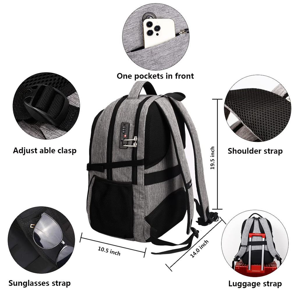 Travel Laptop Backpack for Men Women, College High Schoolbag
