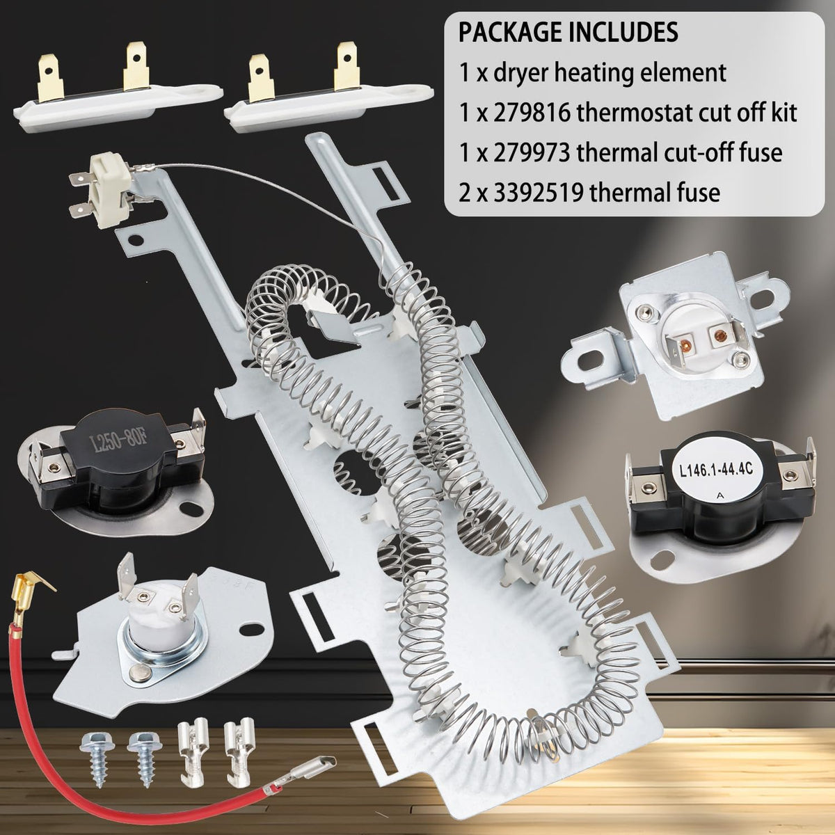 MEDB850YW0 MEDB850YW2 MEDB850YW1 Dryer Heating Element Kit for Maytag