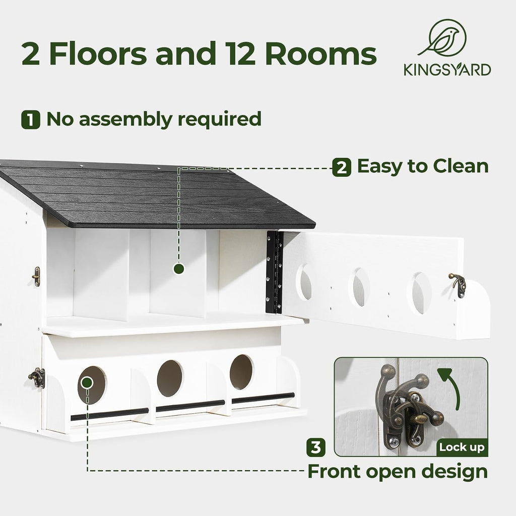12-Room Pre-Assembled Purple Martin House