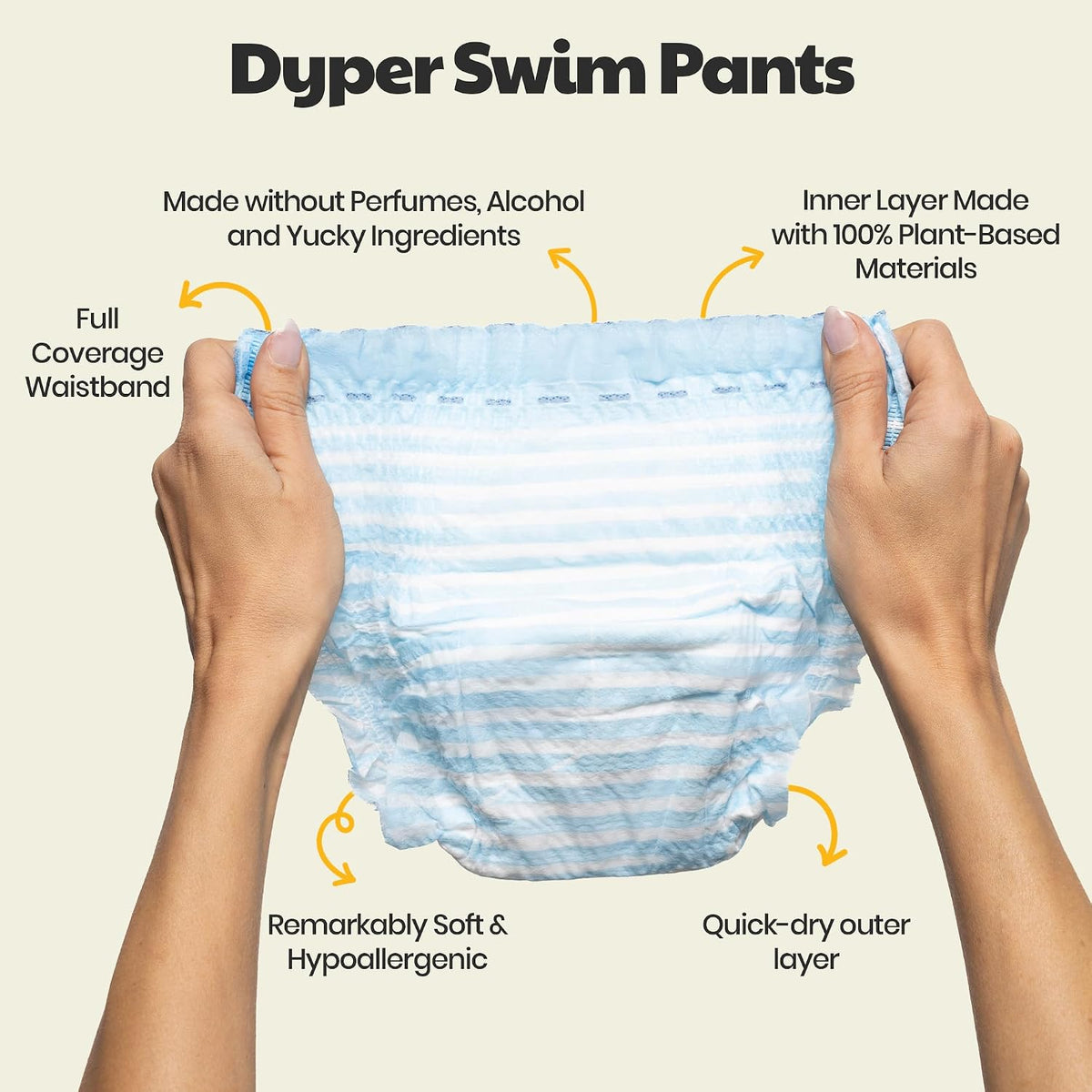 Disposable Swim Diapers Size Medium 20-31 lbs 19 Count Hypoallergenic