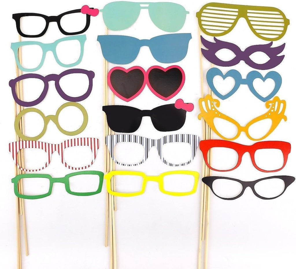 Photo Booth Props 60 piece DIY Kit for Wedding Party Reunions Birthdays Photobooth Dress-up Accessories & Party