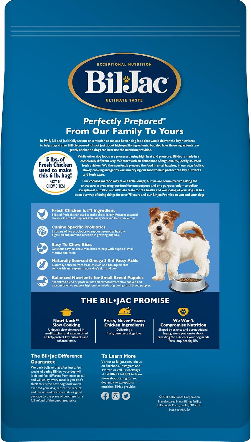 Small Breed Puppy Dry Dog Food with Chicken, Oatmeal & Yams | 6 lb
