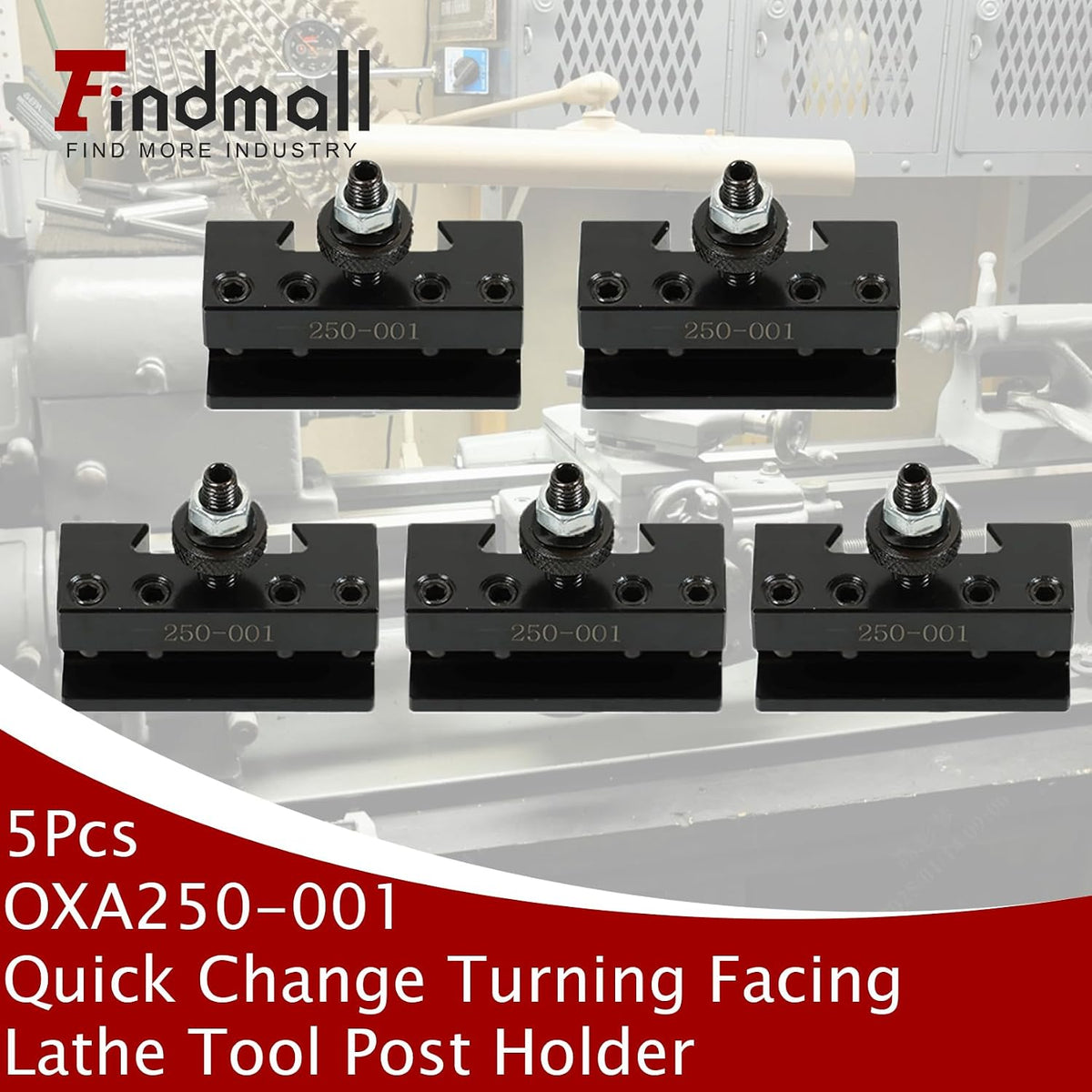 findmall 5Pcs OXA 250-001 Quick Change Tool Holder, Range 3/16-1/2 Inch