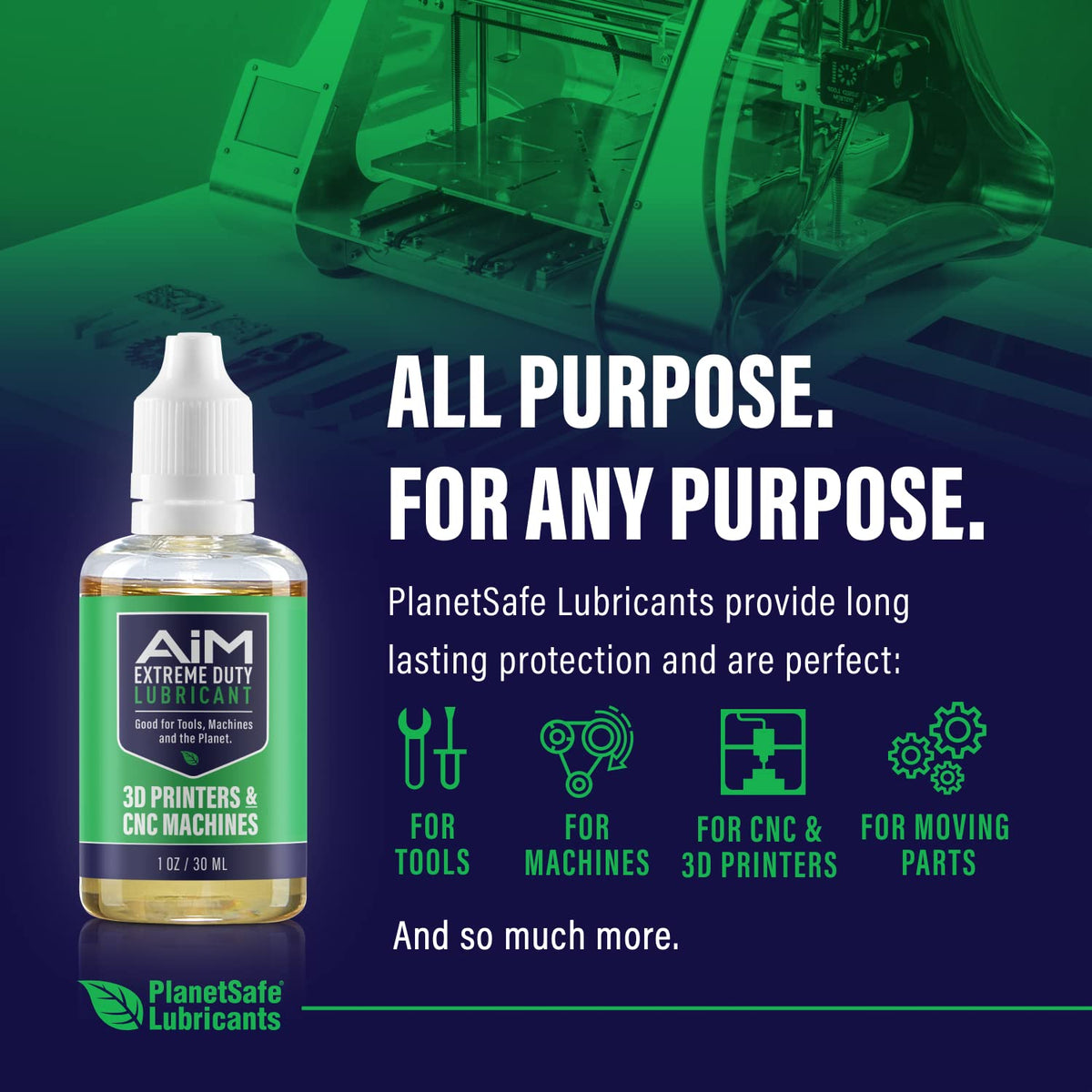 PlanetSafe Lubricants AiM 3D Printer & CNC Machine Grease, 1 oz