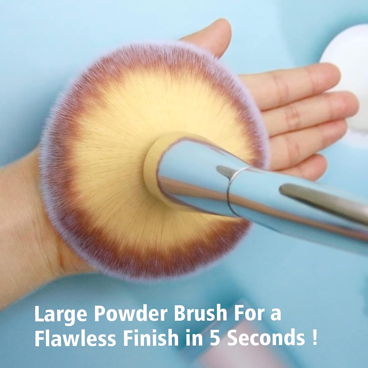 Foundation Brush,Daubigny Large Powder Brush Flat Arched Premium Durable Kabuki Makeup Brush Perfect For Blending