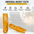 CarBole 6 Pcs Digging Bucket Teeth with Bolts for Skid Steer Loader Backhoe