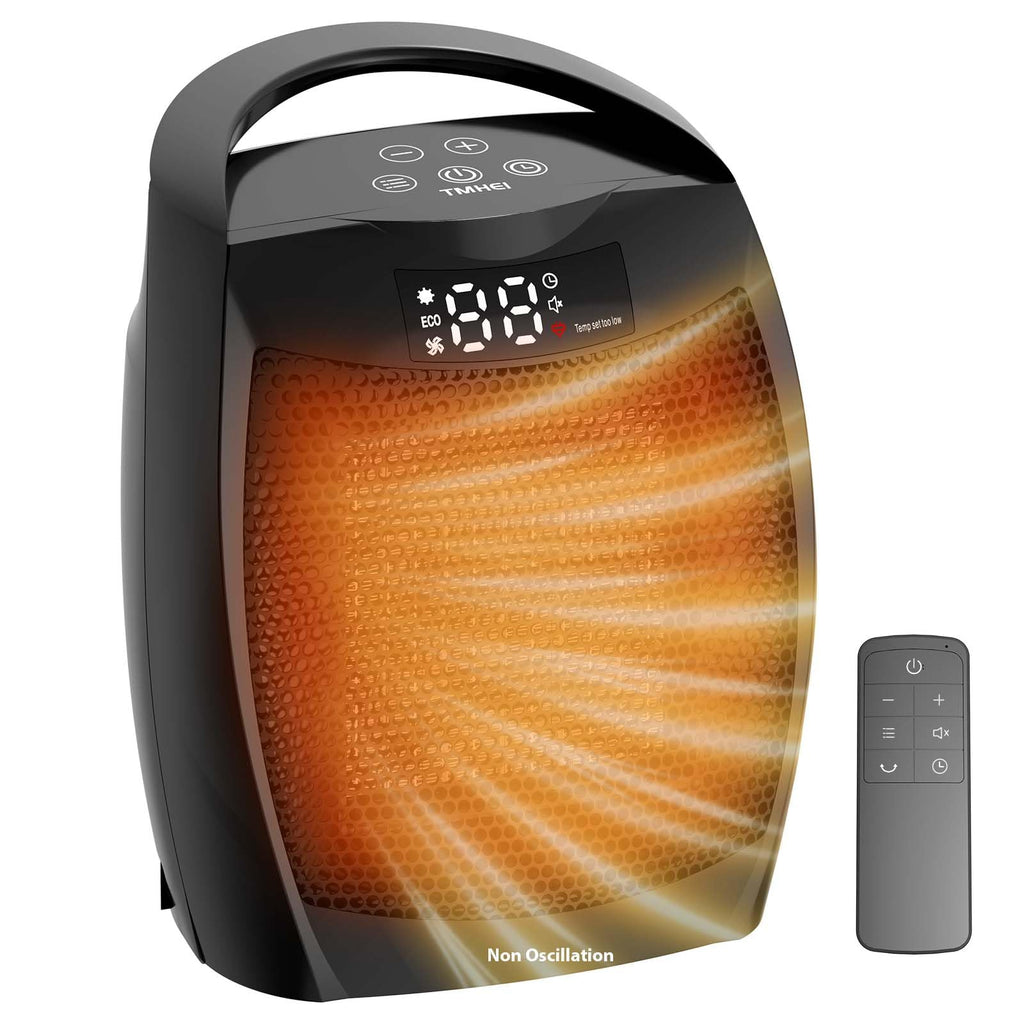 Space Heater for Indoor Use with Remote, Digital Display, Touch Key
