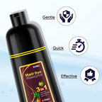 Dark Brown Hair Dye Shampoo Color Shampoo for Gray Coverage for Women Men