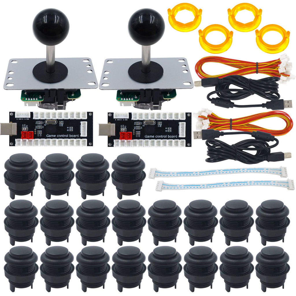 2 Player Arcade Game DIY Kit Arcade Matt Frosted Black Button Twins USB Encoder Zero Delay 4&8 Way Arcade Fighting