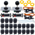 2 Player Arcade Game DIY Kit Arcade Matt Frosted Black Button Twins USB Encoder Zero Delay 4&8 Way Arcade Fighting