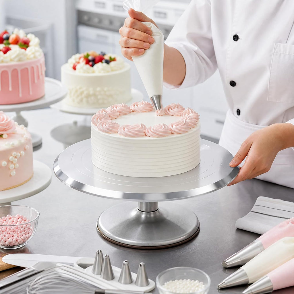 Aluminium 360° Rotating Detachable Cake Turntable