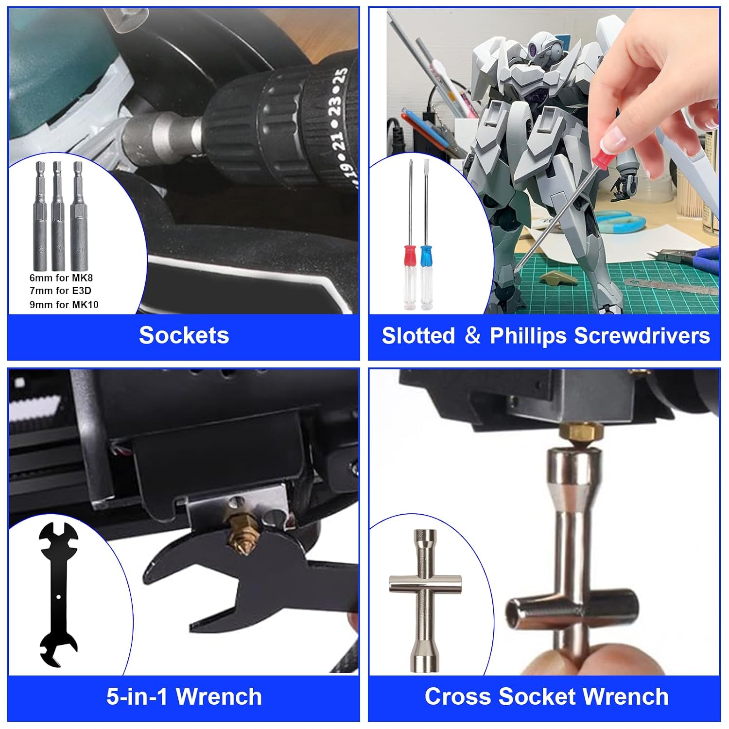 3D Printer Tool Kit, 202 Pcs 3D Printer Accessories Includes Deburring Tool, Removal Tools, Digital Caliper, Cutting