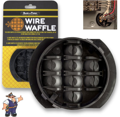 Wire Waffle Connnector for 2.5" KO's - 1 unit, NM Cable Connector, 16 Cables in 1 Knockout, UL Listed & NEC Compliant