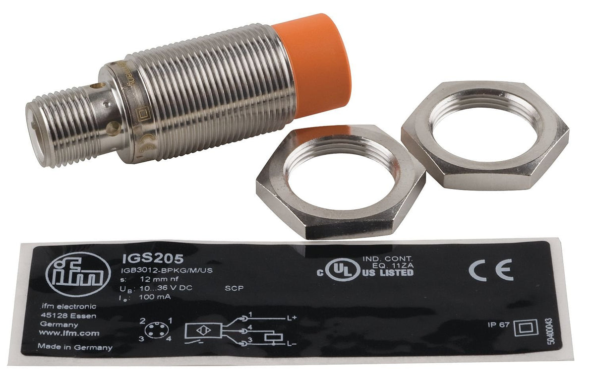 IFM Efector IGS205 Inductive Sensor, 12 mm Sensing Range, 51 mm Length