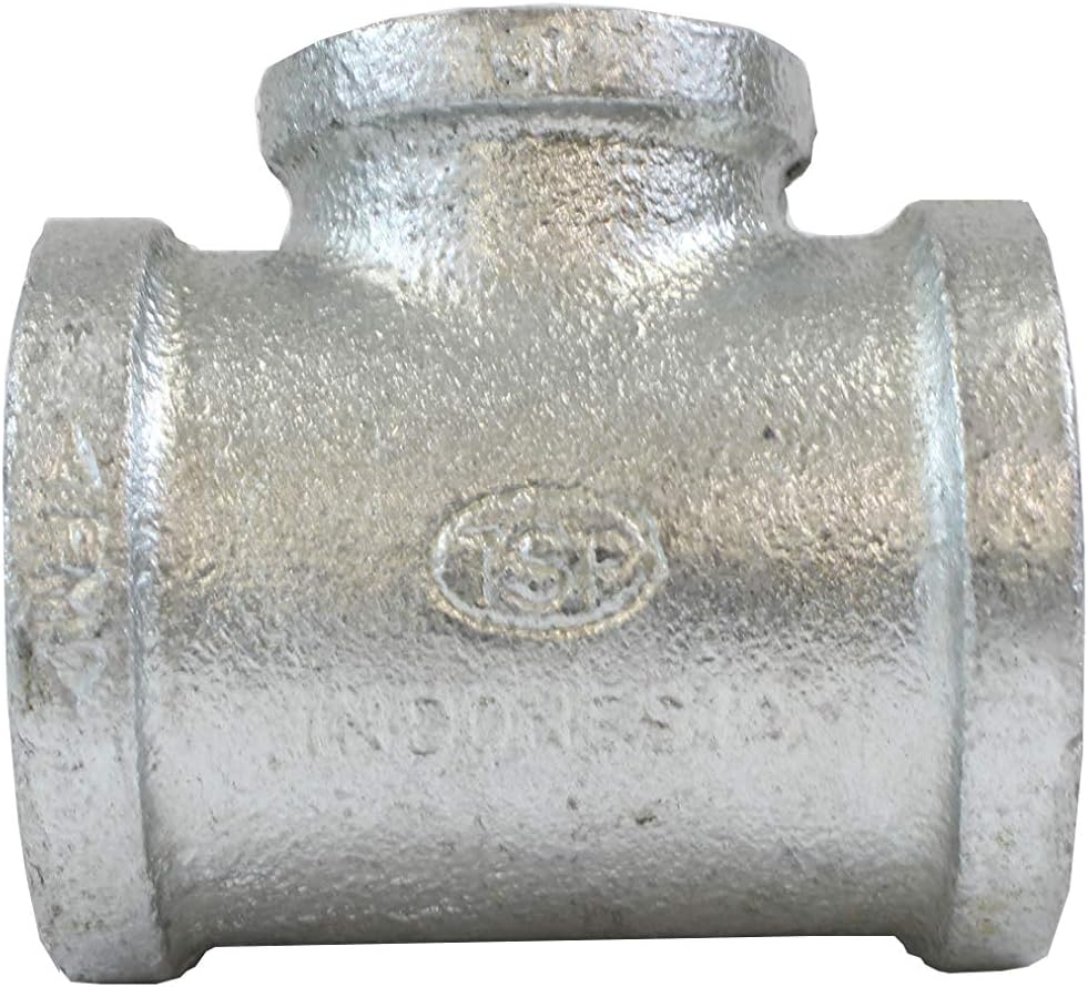 CMI Inc Galvanized Pipe Fittings | 1" Tee 10 PACK | Class 150 | For Malleable Iron Threaded Iron Pipe Fittings | NPT Female (1")